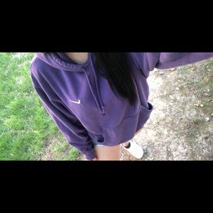 vintage purple Nike embroidered nike hoodie